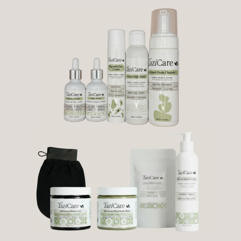 مجموعة الإشراقة للوجه + مجموعة العناية بالجسم